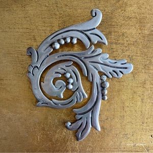 Vintage Sterling Silver Taxco 850 Brooch with a Floral Design, Mexico Mexican